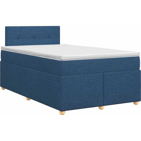 Maison Exclusive - Boxspringbett mit Matratze mit Kopfteil Blau 1 (1/5)