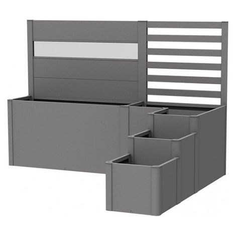 JARDINERA METALICA DAVINCI VERSION 2 BIOHORT COLOR GRIS CUARZO METALICO (1/5)