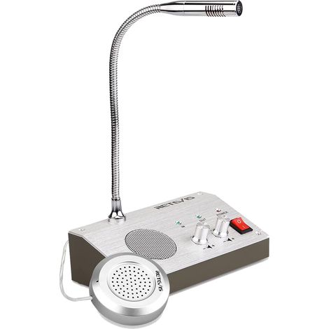RT9908 Système D'interphone de Fenêtre Bidirectionnelle, Orateur de Fenêtre, Système D'interphone de Bureau, Haut-parleurs, Adapté à Hôpital, Banque, Points de contrôle de l'immigration (1/5)