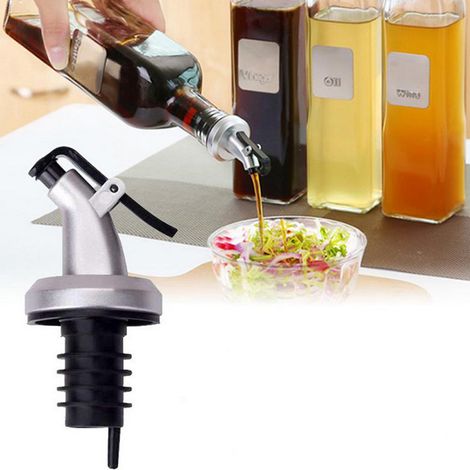 Bouteille d'huile anti-fuite à couvercle basculant pour cuisine, bec verseur distributeur d'huile (1/5)