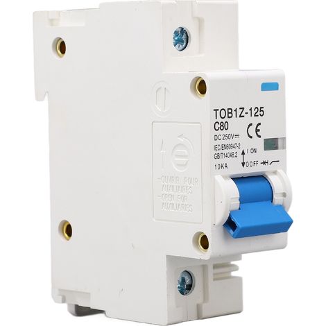 Mini-DC-Leistungsschalter 1P 80A 250V Pa66, 10 kA Abschaltvermögen, zuverlässiger Schutz für Photovoltaik-Solaranlagen, kompakt (1/5)