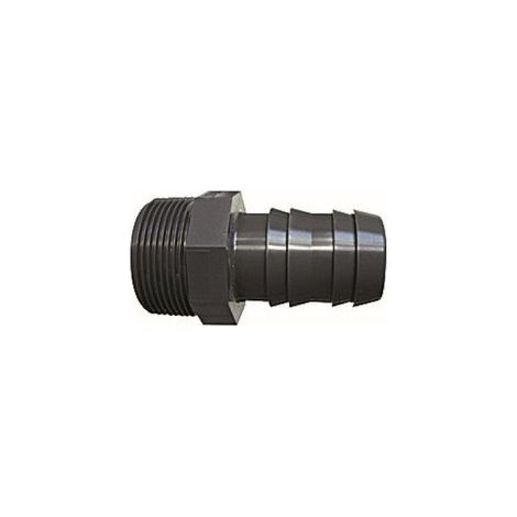 Interplast – Raccord de robinetterie cannelé 1"1/2 x Ø38 – PVC mâle fileté à visser – 16 bars pour installations piscine (1/4)