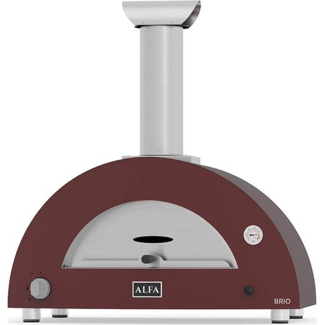 Forno per Pizza a Gas da Esterno Giardino Ibrido Brio Ibrido Alfa Forni - Colore: Rosso Antico