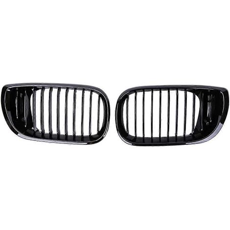 Glänzender/Matt-Nierengrill mit einer Lamelle für BMW 3er E46 4-Türer (2002–2005) – Rennsportgrill für die Frontstoßstange – Glänzend Schwarz