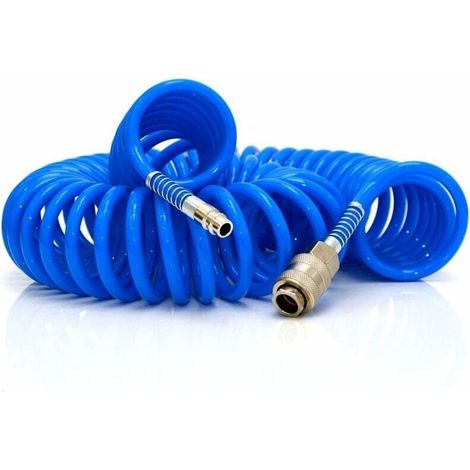 15m de Tuyau d'Air Comprimé, PU Tuyau Spirale pour Compresseur-Crezuo (1/4)