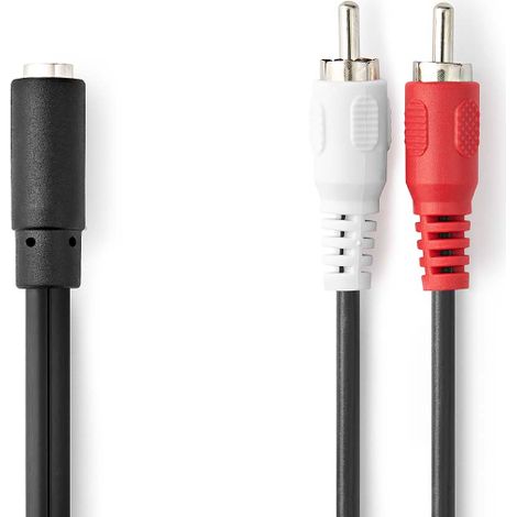 Cable de Audio Estereo  2x Rca Macho - Hembra De (1/2)
