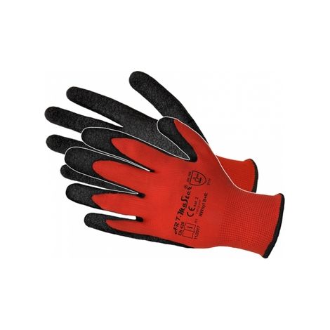 Gants en polyester enduits de latex rugueux, taille M