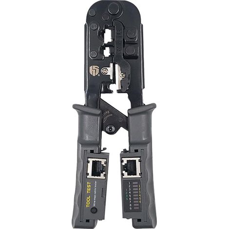 CCYKXA Multitool: Wire compression pliers, test pliers, wire strippers, RJ11, RJ12, RJ45, nail clippers