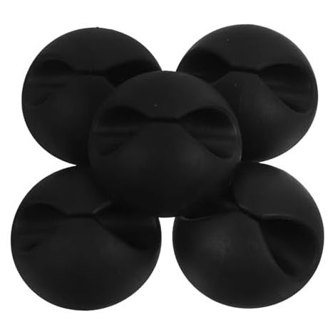 Organisateur de Câbles Noir 8pcs en Tpr Adhésif, Clips Câble pour Rangement Chargeurs USB à Domicile Voiture, sans Bavures - (1/4)