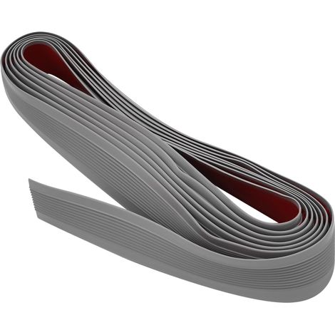 Bande d'escalier antidérapante - 5 m x 50 mm - En PVC - En forme de L - Gris - Pour l'intérieur et l'extérieur - Antidérapante - Découpable - Bande de protection pour marches d'escalier (1/5)