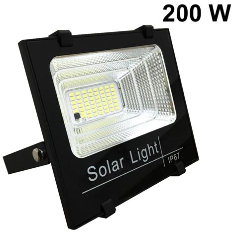 Proiettore Faro a energia solare 200w con pannello solare incluso DIMMERABILE
