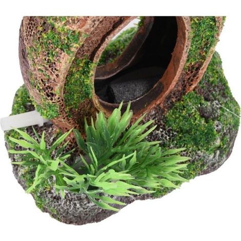 Décoration aquarium amphore cachette poisson avec prise pompe a air (1/4)