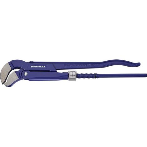 Clé à tubes d'angle longueur tot. 420 mm envergure 0-62 mm pour canalisations 1 1/2 po. mâchoire en S, fonction Push PROMAT (1/2)