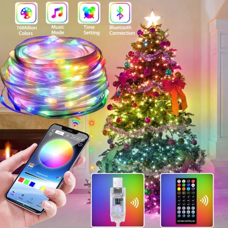 5M LED Bluetooth Contrôle USB Guirlande Lampe RVB Julljus 5M-50LED (1/5)