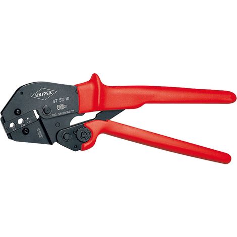 KNIPEX 97 52 10 Pinza per capicorda anche per impiego con due mani rivestiti in resina sintetica antiscivolo brunita 250 mm (1/2)