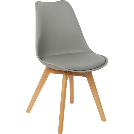 Silla Pp Pu 48X55X83 Acolchado Gris (1/4)