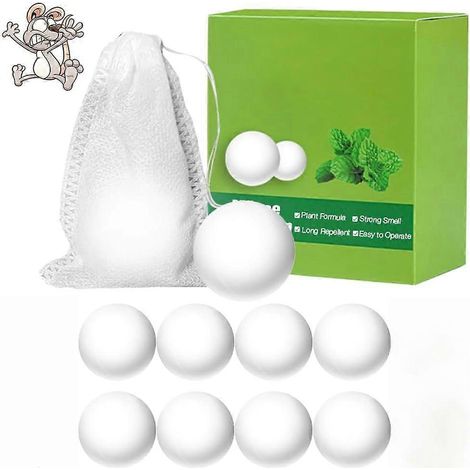 Répulsif anti-souris, lot de 4 sachets, répulsif contre les rongeurs et les taupes, avec 4 sacs de protection. Convient également pour le jardin. Taille : 8 pièces. (1/4)