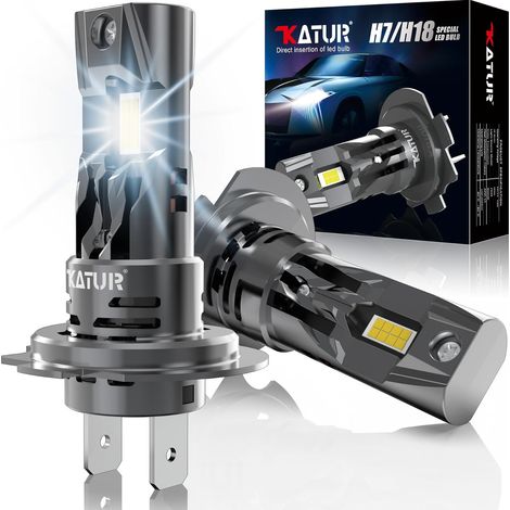 H7 LED Bulb 30000LM + 600% Light, 6000 K White Error Free Extremely Bright 100 W H7 LED Bulb for Car (Pack of 2) (1/5)