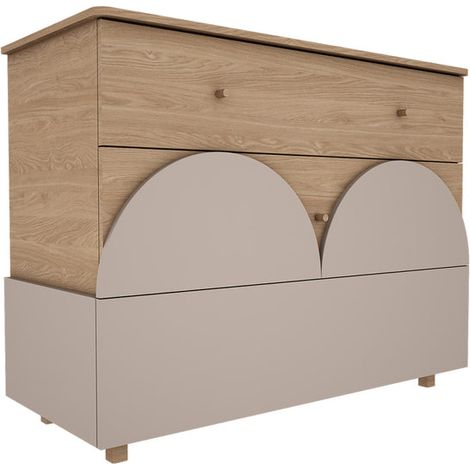 Commode 3 tiroirs Wood Luck Bloom - Cachemire et Bois