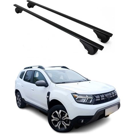 OMAC Barres de toit pour Dacia Duster mk3 2024-2026 – TÜV / DIN 75302:2019 – Antivol inclus – Charge max 75 kg – 2 barres Noir (1/4)