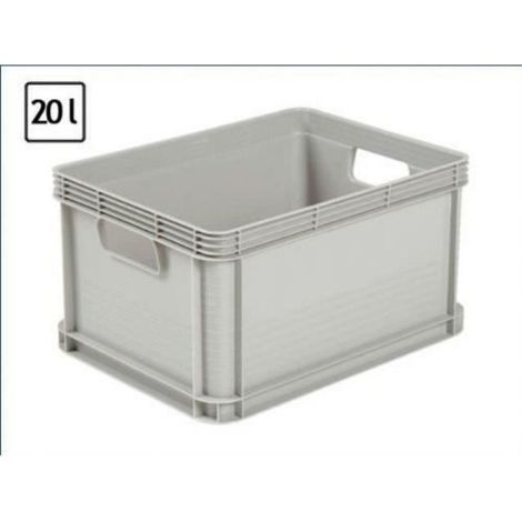 Boite Plastique - 20 L - Gris - Rangement Transport - 1 Piece