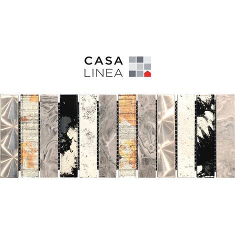 LISTEL CHARLESTON GREY VERTICAL 1 PIÈCE 10 X 30 CM CASA LINEA