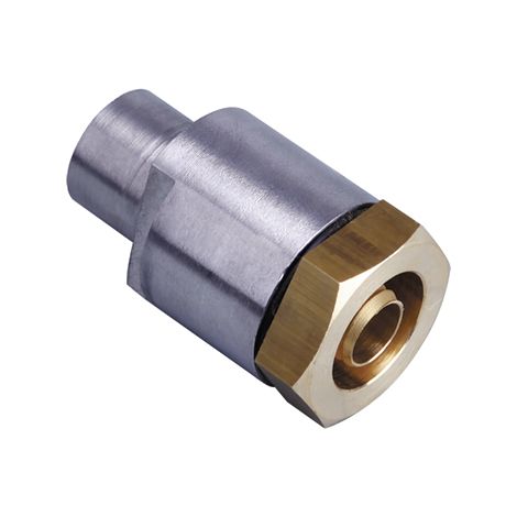 Raccord NF PE Gaz serrage mécanique Ø40 à souder sur tube acier Ø42,4 - 5 bar - Gurtner