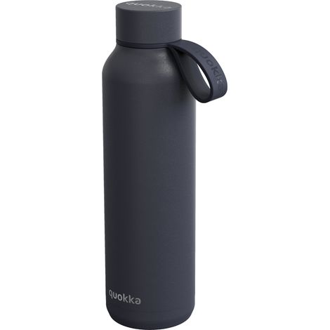 Quokka Solid mit Tragegurt - 630 ml Edelstahl-Thermosflasche mit Tragegurt (Schiefergrau) (1/5)