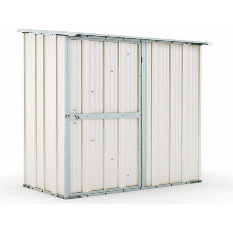 Casetta Box da Giardino in Lamiera di Acciaio Porta Utensili 174x100x174 cm Enaudi Bianca (1/4)