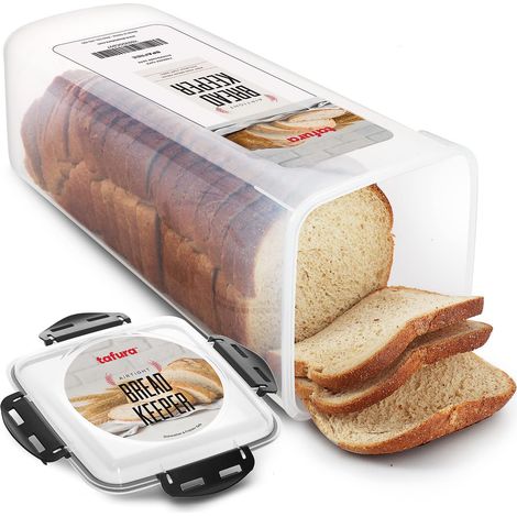 Boîte à pain en plastique avec couvercle et joint hermétique, pour le plan de travail, la cuisine et le rangement à domicile.-AquaForge (1/5)
