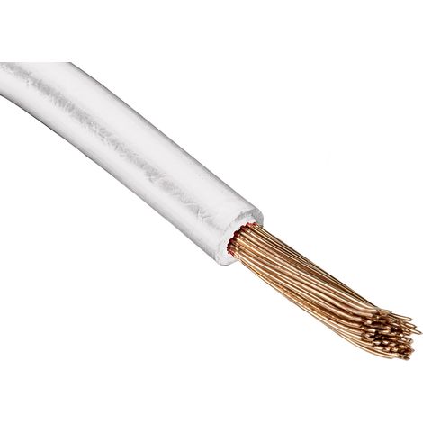 Fils de connexion RS PRO UL11028, 11 0,2 mm² 24 AWG, 600 V, MPPE Blanc, 100m ( Prix pour Bobine de 100 Mètres )