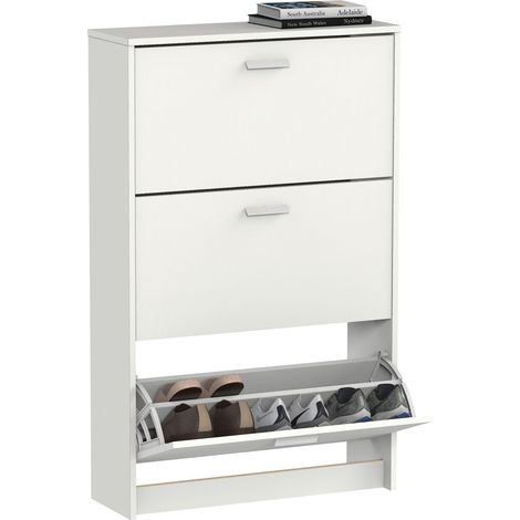 MUEBLES PITARCH Zapatero 3 Puertas Tibet Blanco - ref: 1152-ZA