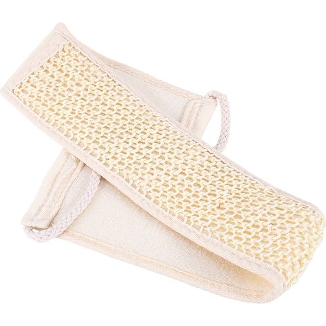 Lot de 2 gants de toilette en loofah pour douche, exfoliant corps massant, éponge nettoyante pour peau, accessoire de bain. (1/5)