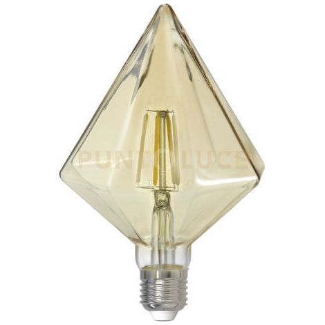 LAMPADINA LED 4W · 360lm, 2700K CON FILAMENTO E27 PIRAMIDE ANTICATA D.11,5XH.16,9