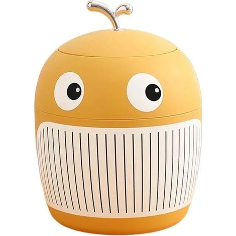 Jolie Poubelle Baleine - Boîte à déchets pour petit panier, table à ordures pour co mo. - Jaune - Jaune (1/5)