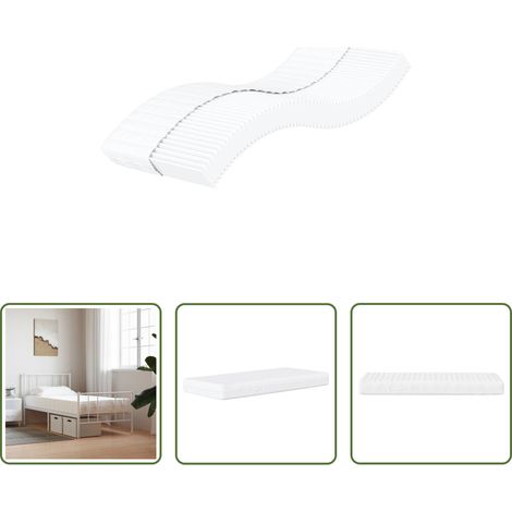 vidaXL Härtegrad H2 - Schaumstoffmatratze Weiß 80x220 cm Härtegrad H2 H3 (1/5)