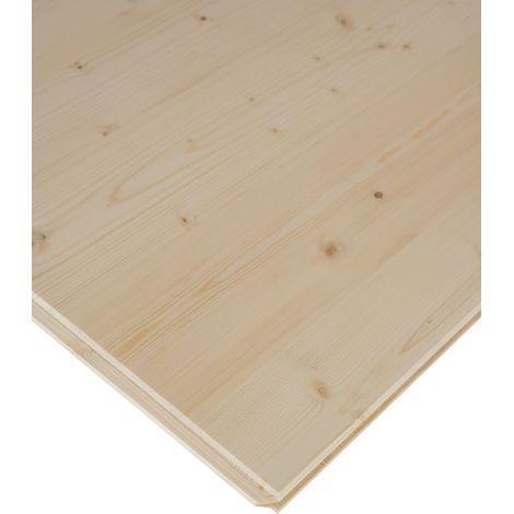 3 Schichtplatte Fichte 125 x 62,5 cm 19 mm Nut + Feder Stegplatte