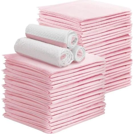 100 pièces Tapis éducateur pour chien, Super absorbants,Ultra épais,Pour chiots,Absolument étanche,Tapis d'entraînement pour chien, 33x45cm rose (1/5)