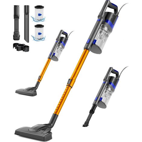 Aspirateur Balai 600W, Aspiration 100AW 16kPa, Capacité 600ml, 3 en 1 avec Filtre HEPA H11, Câble Long 7m, Tube Télescopique, avec Brosse 2 en 1 (1/5)