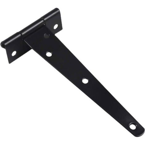Ein schwarzes, 8 Zoll/200 mm langes, robustes T-Profil für Tore/Schuppen/Türen (1/4)