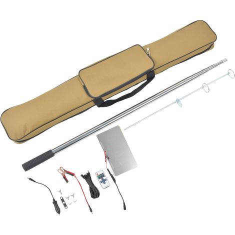 Lampe de camping portable LED/COB pour canne à pêche, éclairage de secours et alimentation par batterie. (1/5)