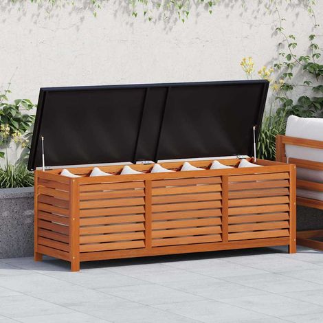 Boîte de rangement de jardin-Coffre de rangement-Stockage Rangement 150x50x55 cm Eucalyptus solide 261954 (1/5)