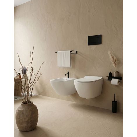 Sanitari sospesi salva spazio rimless ceramica bianco Linea Zeta small (1/5)