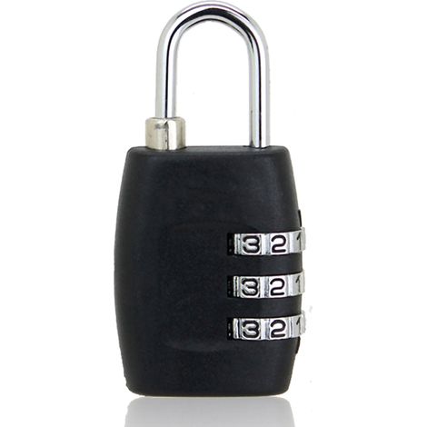Cadenas à combinaison 3 chiffres approuvé TSA pour bagages, mini cadenas de sécurité pour salle de sport (1/5)