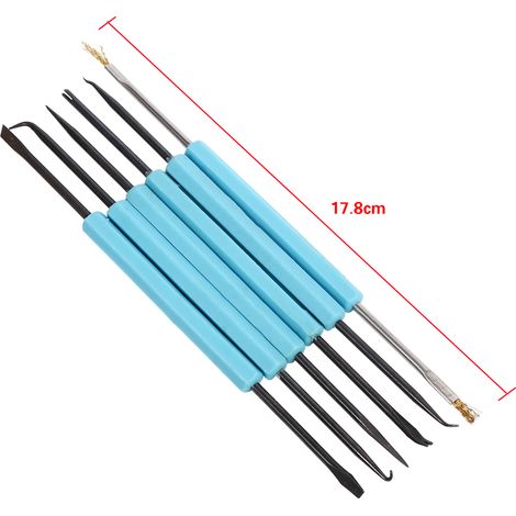 1 jeu de 6 outils professionnels d'assistance au soudage et au démontage, pour réparation et soudure, double face bleue. (1/5)