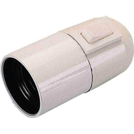 Portalámpara electraline e27 con interruptor blanco - 71105