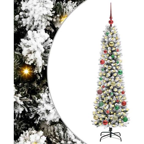 Sapin de Noël  Arbre de Noël artificiel Blanc 150 cm PVC, métal et plastique (1/5)