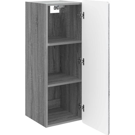 Armadietto a muro Mobiletto a muro Sonoma grigio 33 x 34,5 x 94 cm DAS473805 (1/5)