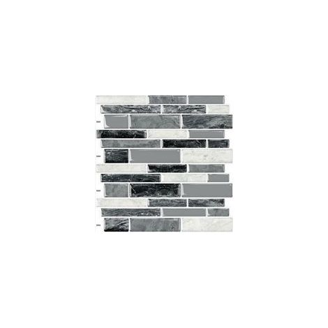 10 PCS 3d Cristal Stickers(305x 305cm) Carrelage Adhesif Mural pour Cuisine Salle de Bain Marbre Effet Noir