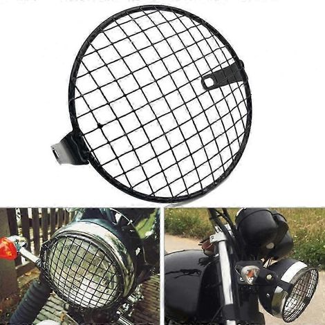 Abat-jour universel, grille de protection métallique carrée résistante pour phare de moto, étui de protection. (1/5)